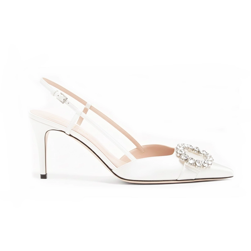 white satin wedding shoes 1