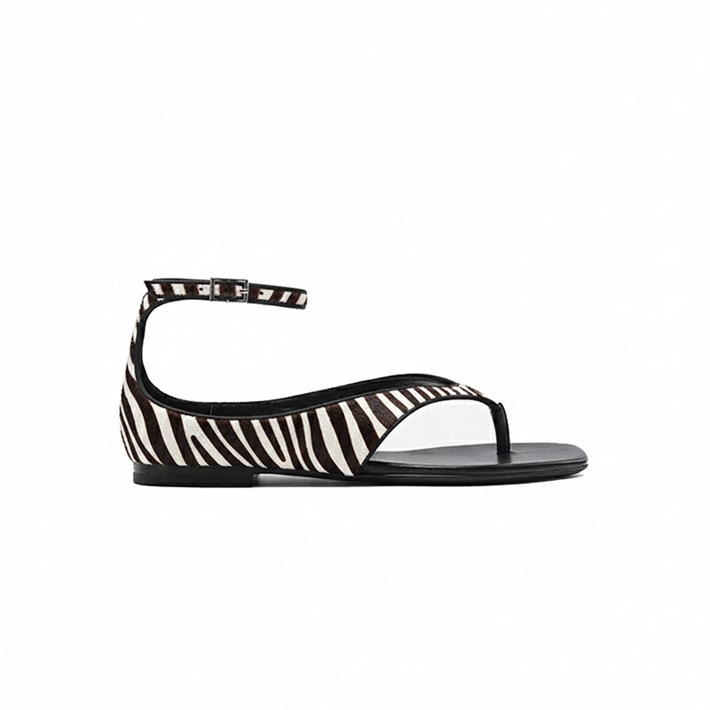 zebra flat sandals1