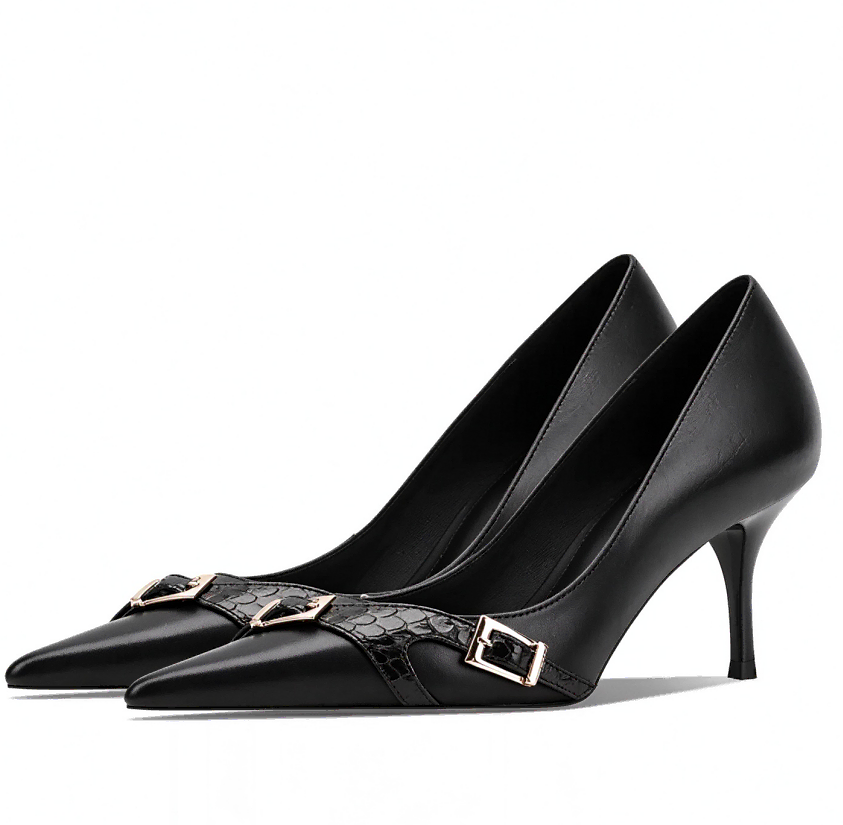 Private Label Black Pointed Toe Heels – Design & Shoe Manufacturer