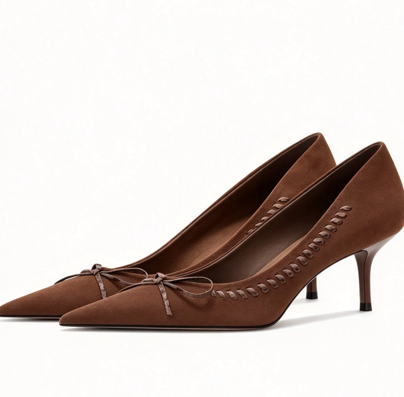 Chic Clear Strap Pointed Toe Bow & Chain Stiletto Mules – Designer Shoe Manufacturer